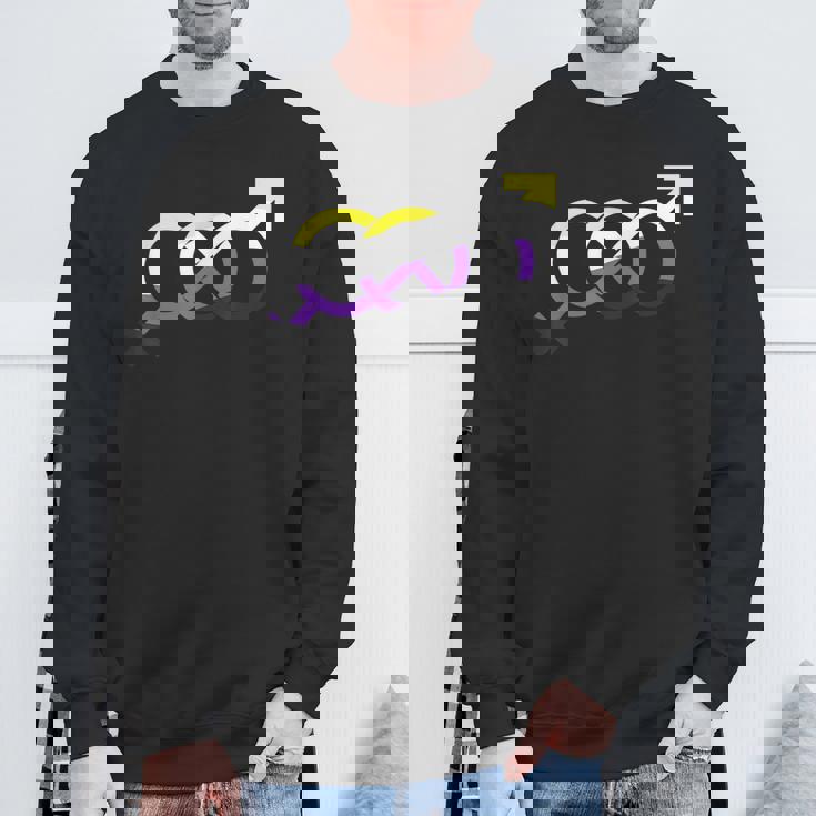 ノンバイナリー・プライド無限大 スウェットシャツ 高齢者への贈り物