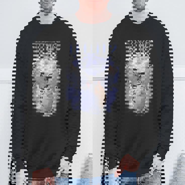 ハ゛ー キャット チョンキー ベンミーム 90年代 愚かな猫 特定 ダンク ミーム スウェットシャツ 高齢者への贈り物