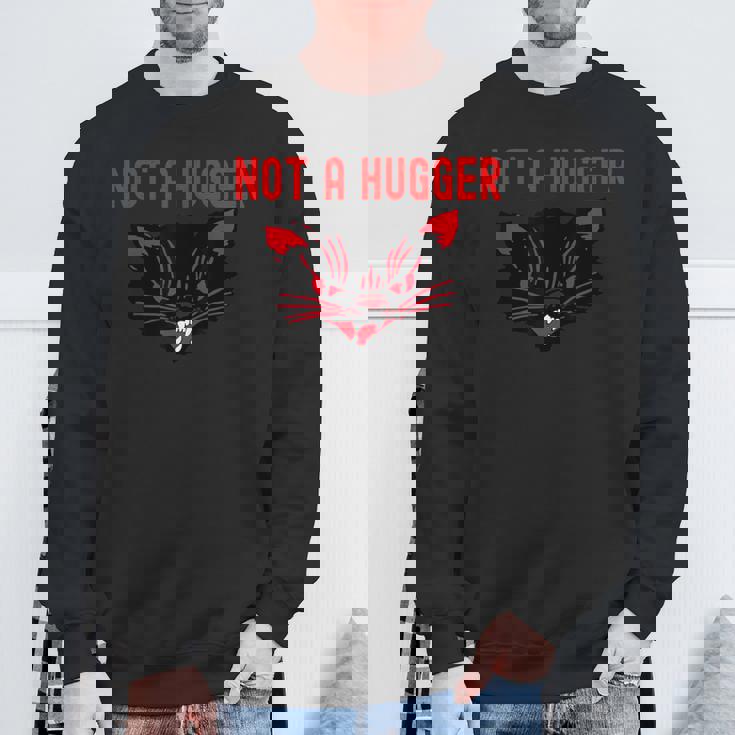 ハガーじゃない、かわいいシューという音がする黒猫 地獄の子猫 キティ スウェットシャツ 高齢者への贈り物