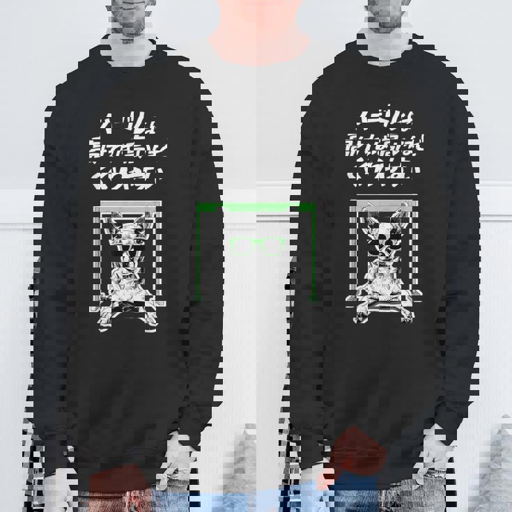 ハードルは高いほどくぐりやすい チワワ グッズ 犬 おもしろ 面白い ネタ 笑える スウェットシャツ 高齢者への贈り物