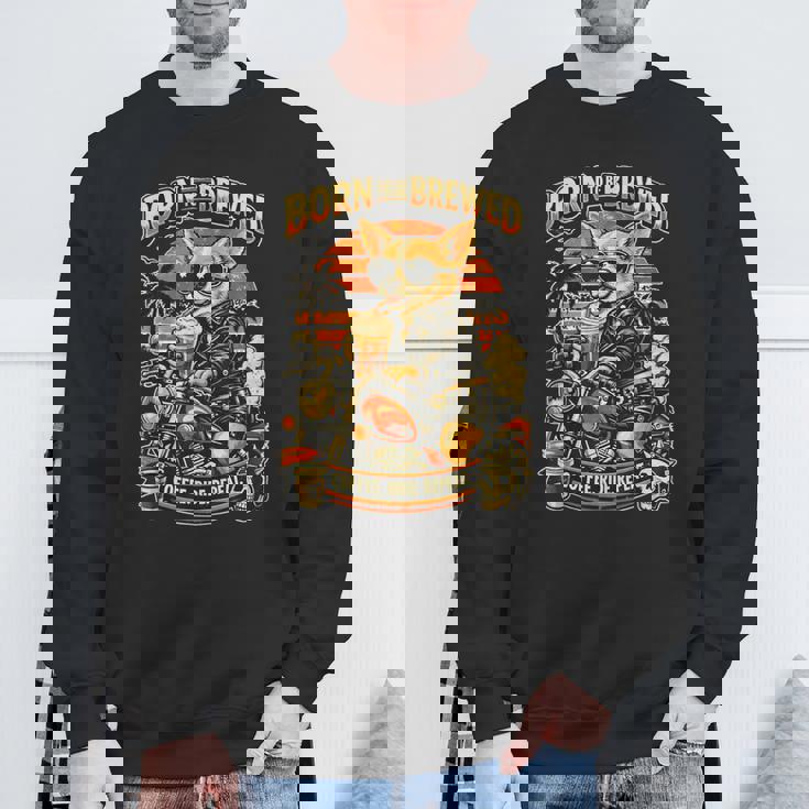 バイクでコーヒーを飲むチワワ Digor スウェットシャツ 高齢者への贈り物