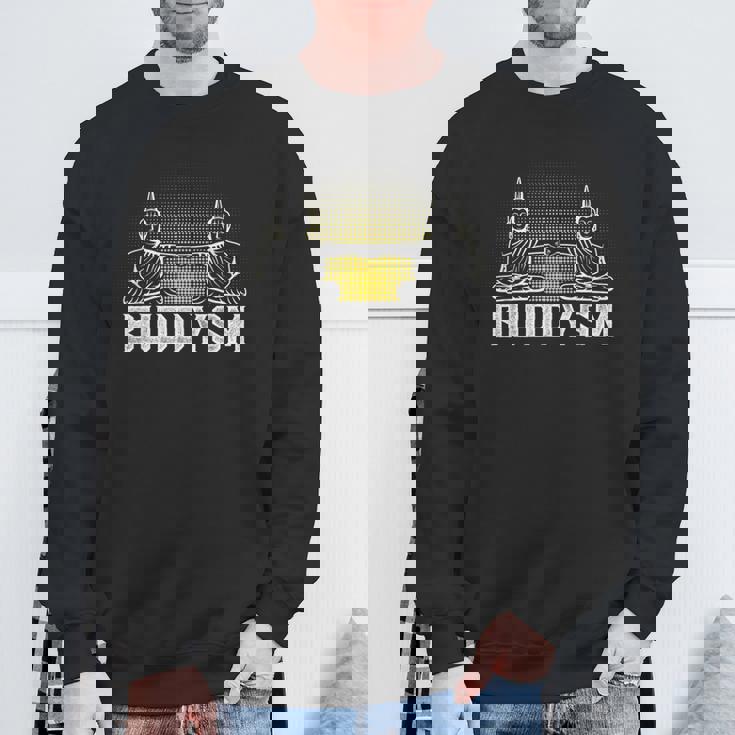 メンズ バディフィストバンプバディズム仏教フレンズハッピーブッダ スウェットシャツ 高齢者への贈り物