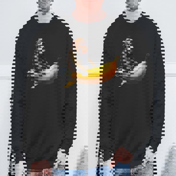 バナナロケットの宇宙飛行士猿 スウェットシャツ 高齢者への贈り物