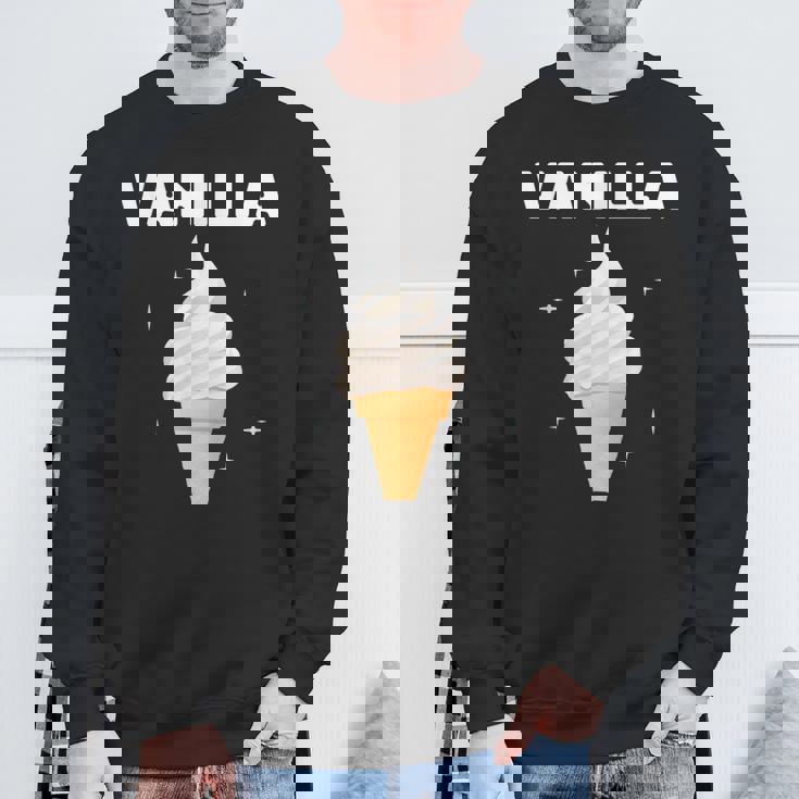 バニラ アイスクリーム コーン ジェラート スイートデザート 冷凍食品 スウェットシャツ 高齢者への贈り物