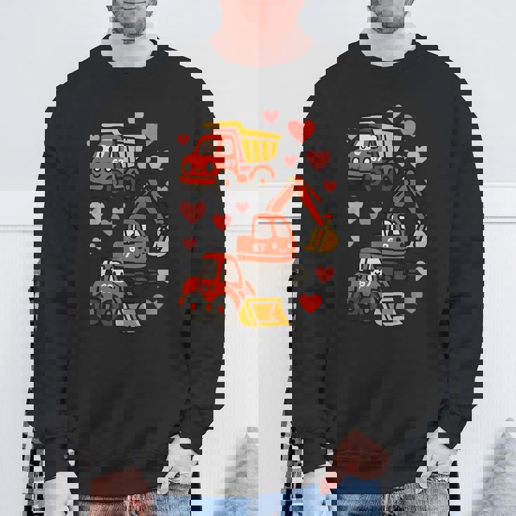 バレンタインデー 建設トラック 面白い 67 男の子 幼児 スウェットシャツ 高齢者への贈り物