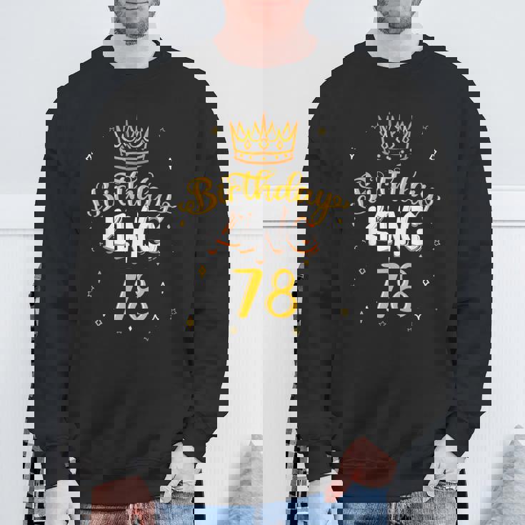 バースデーキング 78 ロイヤルテーマ 誕生日パーティー お祝い 78歳 スウェットシャツ 高齢者への贈り物