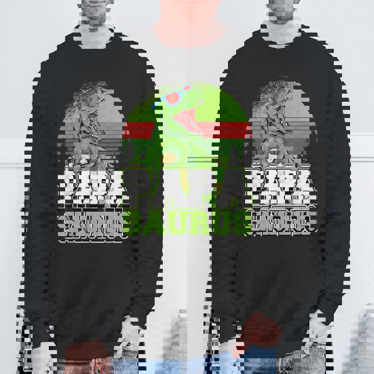 メンズ パパサウルス 恐竜 パパザウルス 父 誕生 誕生日 スウェットシャツ 高齢者への贈り物