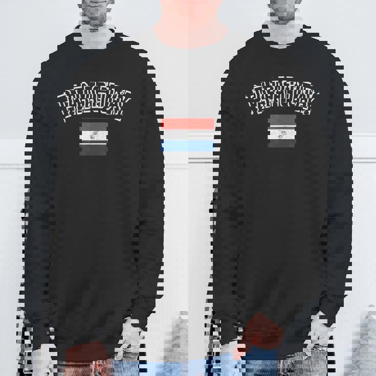 パラグアイ国旗 ヴィンテージ アンティーク調 レトロ ヘリテージデザイン スウェットシャツ 高齢者への贈り物