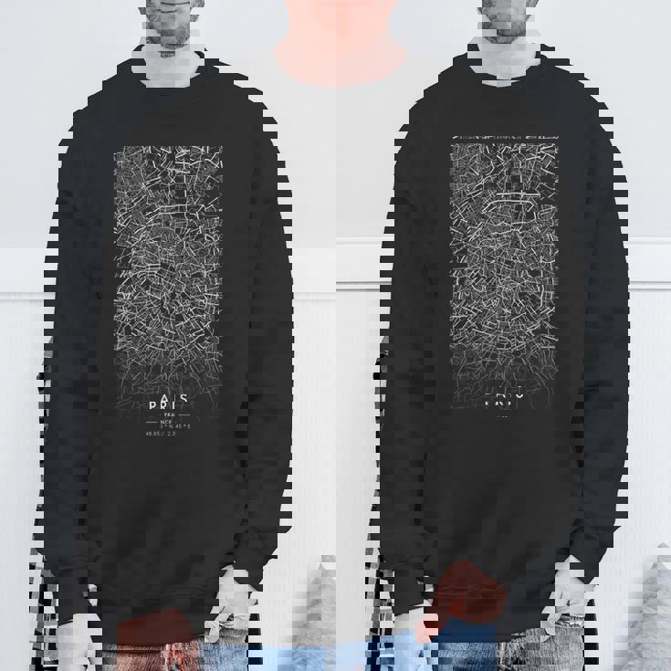 パリ フランス 面白い 街 コーディネート スカイライン 街 地図 スウェットシャツ 高齢者への贈り物