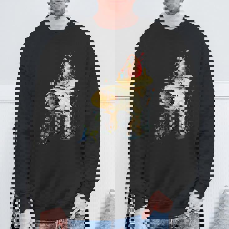 ヒエロニムス ボッシュ ディテール 地上の喜びの庭 スウェットシャツ 高齢者への贈り物