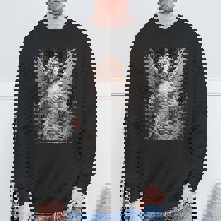 ヒップホップ Y2k ヴィンテージ ヒップスター エッジの効いたアーバン ストリートウェア エンジェル 長袖tシャツ スウェットシャツ 高齢者への贈り物