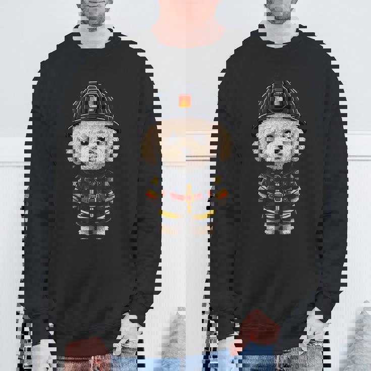 ビション・フリーゼ 消防士の消防士 ビション・フリーゼ スウェットシャツ 高齢者への贈り物