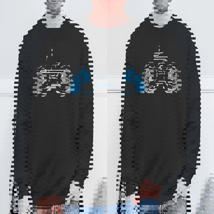 ビデオゲームコントローラー おもしろおっぱい ゲーマー スウェットシャツ 高齢者への贈り物