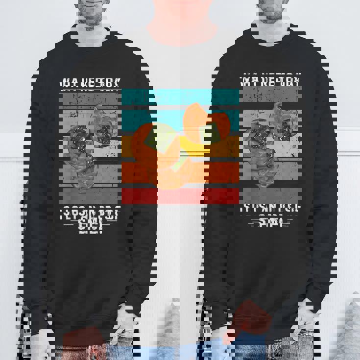 ビンテージ今日必要なのはたくさんのおせんべい スウェットシャツ 高齢者への贈り物