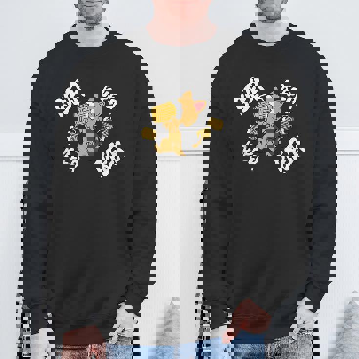 ビールヨークシャーテリア犬 スウェットシャツ 高齢者への贈り物