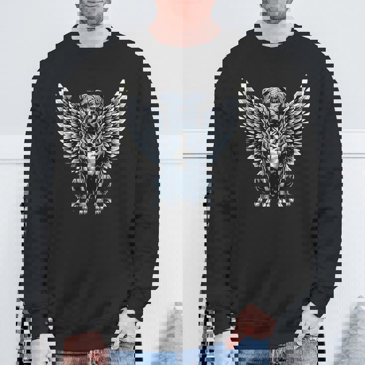 ピットブル 天使 犬 翼 動物 ペット メモリアル。 スウェットシャツ 高齢者への贈り物