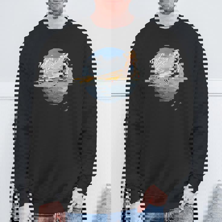 ピンアップww2 B-17爆弾空軍ヴィンテージ スウェットシャツ 高齢者への贈り物