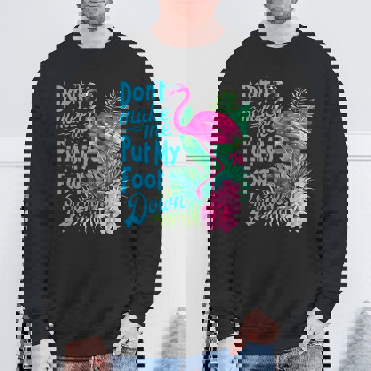 ピンクのフラミンゴ スウェットシャツ 高齢者への贈り物