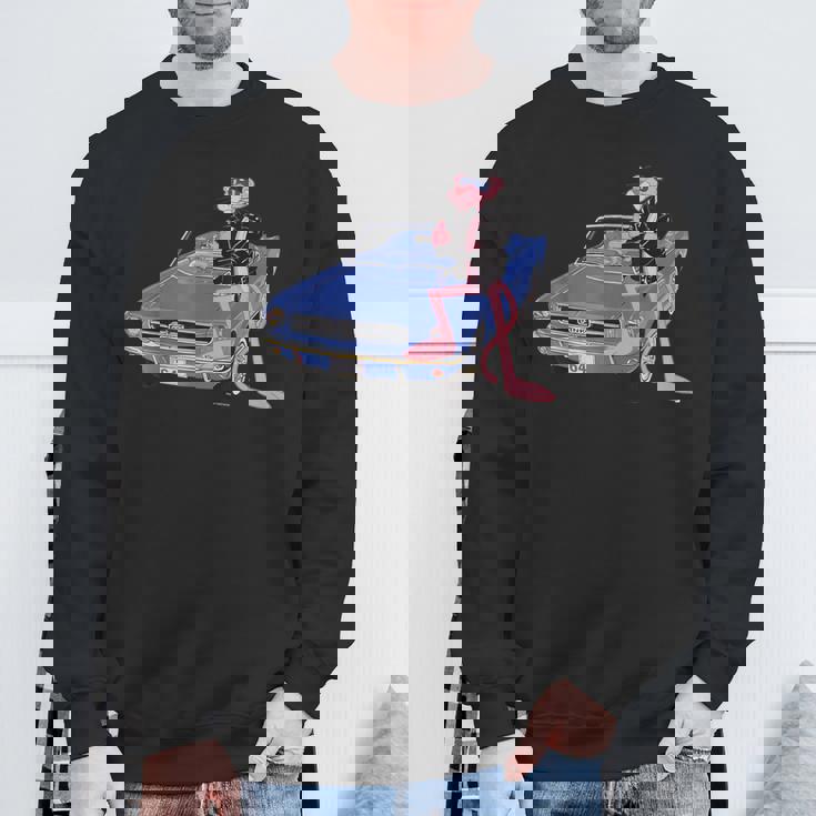 ピンクパンサー ヴィンテージ 1964 コンバーチブル 車 クール キャット スウェットシャツ 高齢者への贈り物