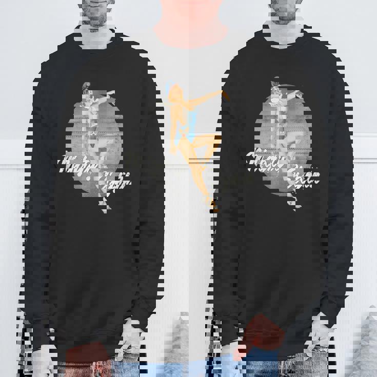 ピンナップガールww2「マイティエイツ」レトロヴィンテージ スウェットシャツ 高齢者への贈り物