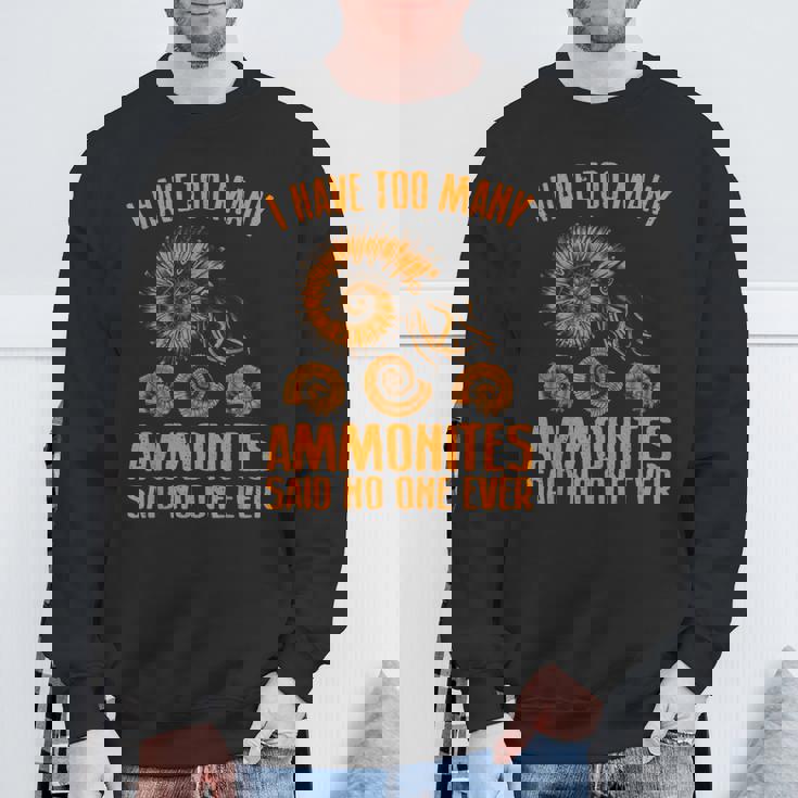 ファニー アンモナイト 化石ギフト メンズ レディース クールな貝殻 ラブ スウェットシャツ 高齢者への贈り物