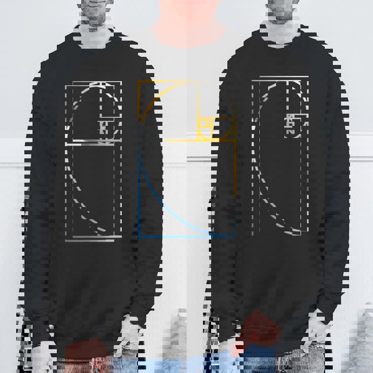 フィボナッチ 黄金比 幾何学 数学 スウェットシャツ 高齢者への贈り物