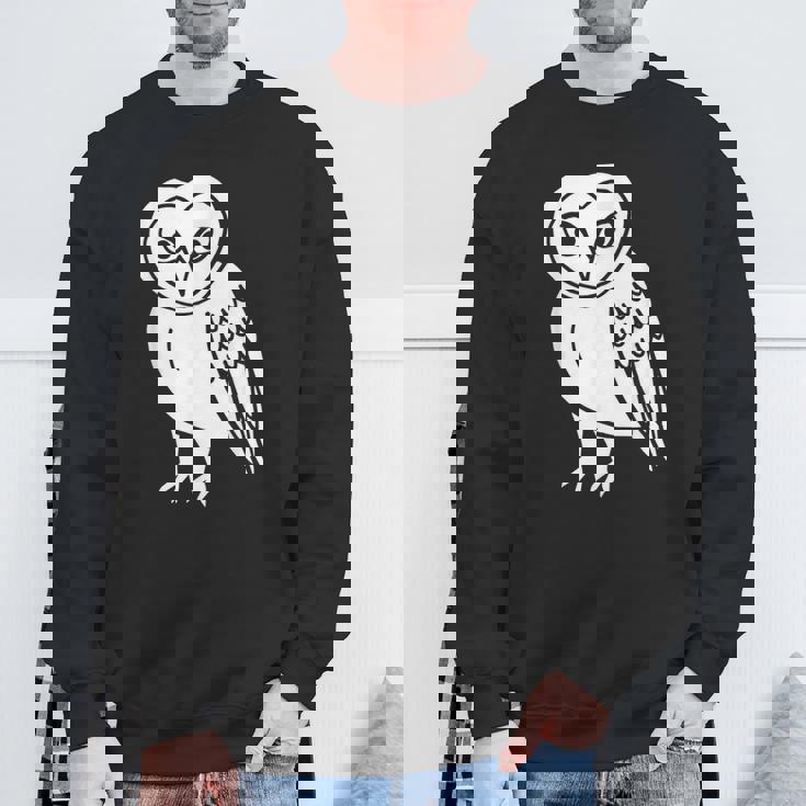 フクロウ愛好家 メンフクロウ かわいい 白い鳥 精神 動物 自然 アート スウェットシャツ 高齢者への贈り物