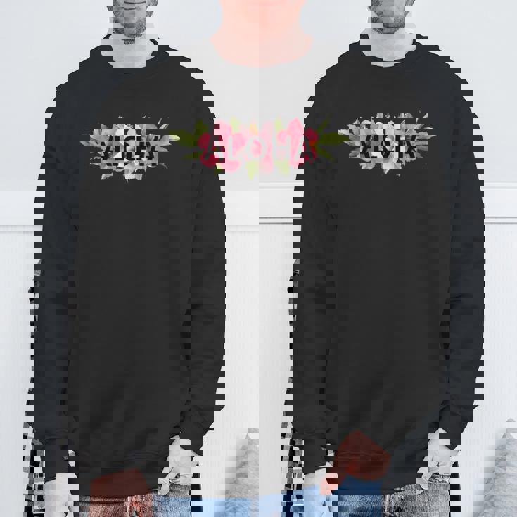 フラダンス フラ レッスン用 アロハ トロピカル ハワイ ハイビスカス Hawaii ハワイアン かわいい 長袖tシャツ スウェットシャツ 高齢者への贈り物