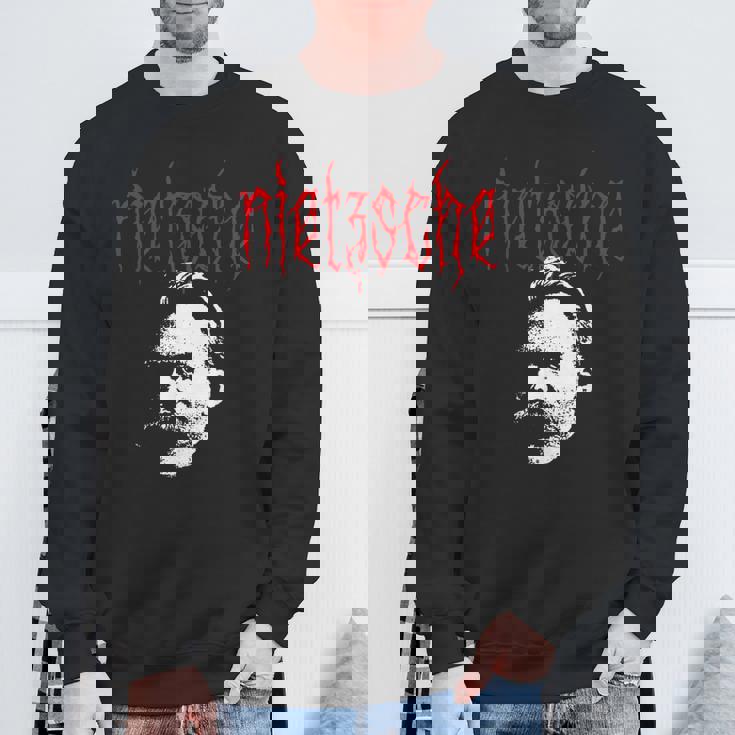 フリードリヒ・ニーチェ-金属の哲学者の設計 スウェットシャツ 高齢者への贈り物