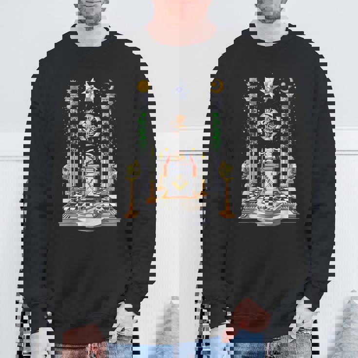 フリーメーソンのロッジ フリーメイソン フリーメイソンのコンパス フリーメイソンの祭壇 スウェットシャツ 高齢者への贈り物