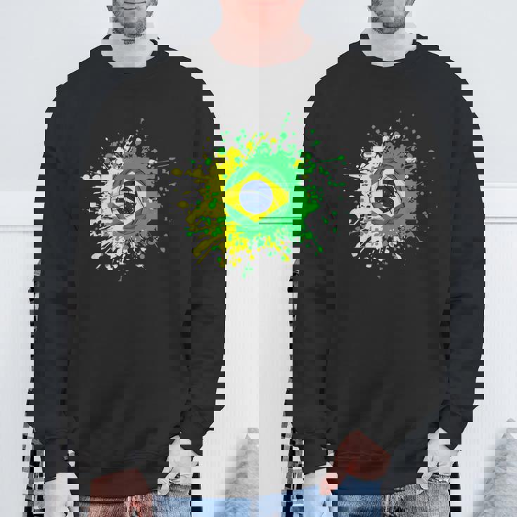 ブラジルの旗が付いたブラジルのバレーボール スウェットシャツ 高齢者への贈り物