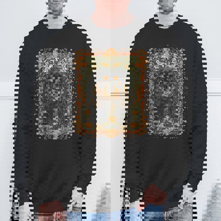 ブラックとタン キャバリア王チャールズ スパニエル ヴィンテージ スウェットシャツ 高齢者への贈り物