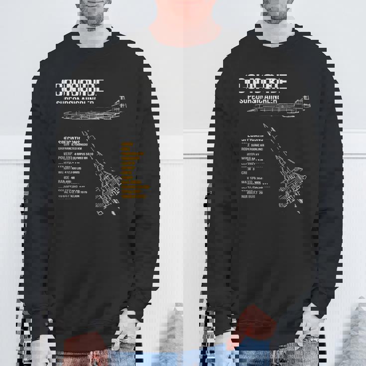 ブリティッシュコンコルド旅客機 スウェットシャツ 高齢者への贈り物