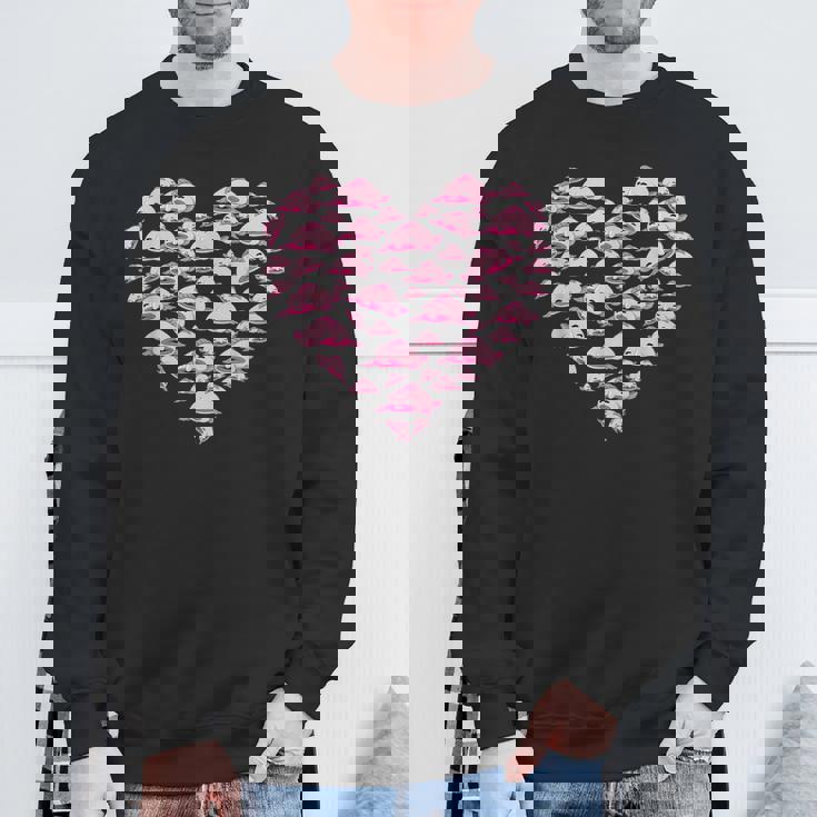 ブロブフィッシュ ラブ 深海 魚 海 動物 ハート ブロブフィッシュ スウェットシャツ 高齢者への贈り物