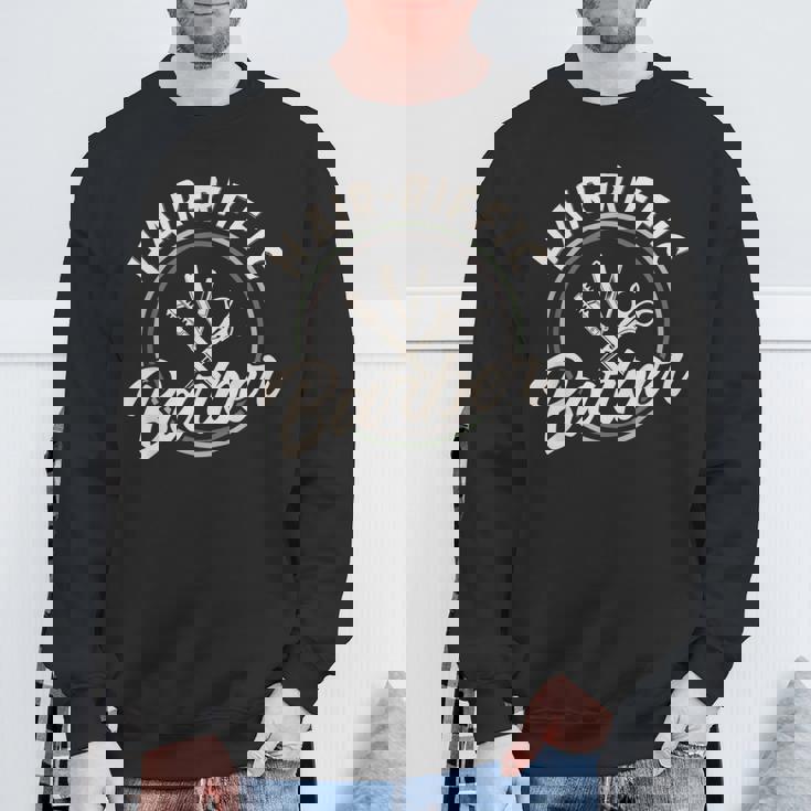 ヘアリフィク理容師美容室・ヘアサロン・美容師 スウェットシャツ 高齢者への贈り物