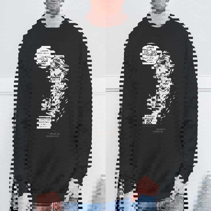 ベートーヴェン デザイン 第5交響曲 ダ、ダ、ダ ベートーヴェン 長袖tシャツ スウェットシャツ 高齢者への贈り物