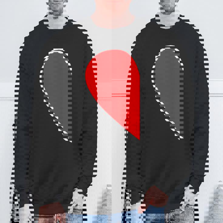 ペア ハート 親子 恋人（Left 左）（ビューティフルライフ）半分 コーデ リンク ルック かわいい スウェットシャツ 高齢者への贈り物