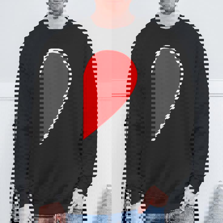 ペア ハート 親子 恋人（Right 右）（ビューティフルライフ）半分 コーデ リンク ルック かわいい スウェットシャツ 高齢者への贈り物