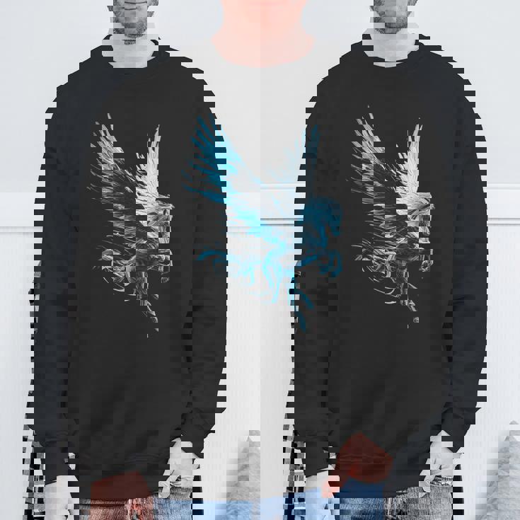 ペガサスユニコーンモチーフイラスト スウェットシャツ 高齢者への贈り物