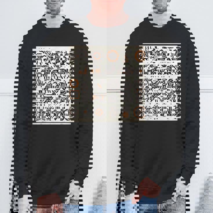 ペトログリフロックの彫刻ネイティブアメリカン スウェットシャツ 高齢者への贈り物