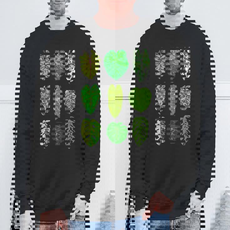 ボタニストガーデン サトイモモンステラ 植物コレクション 葉 長袖tシャツ スウェットシャツ 高齢者への贈り物