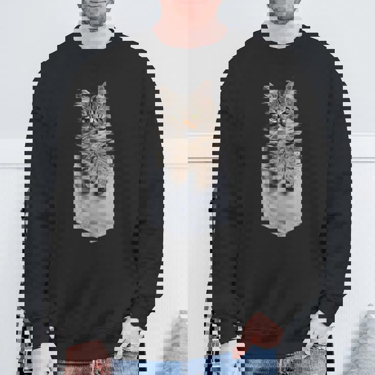 ポケットに入ったノルウェージャンフォレストキャット スウェットシャツ 高齢者への贈り物