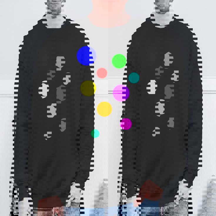 ポップ Dots カラフルドット 水玉【Pop】模様プリント アート おしゃれ スウェットシャツ 高齢者への贈り物