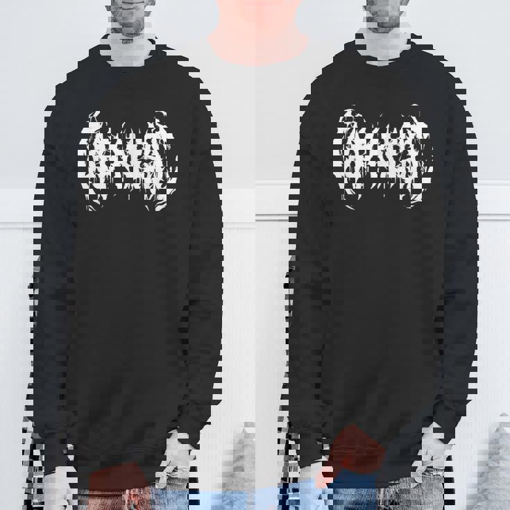 ポップミュージック。デスメタル、ゴシックブラックメタルバンド ファニーアイロニック スウェットシャツ 高齢者への贈り物