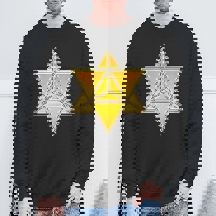 マカバ神聖幾何学ヨガスピリチュアリティ瞑想トレンド スウェットシャツ 高齢者への贈り物