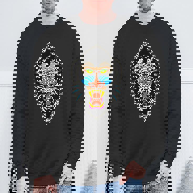 マンドリルモンキー 長袖tシャツ スウェットシャツ 高齢者への贈り物