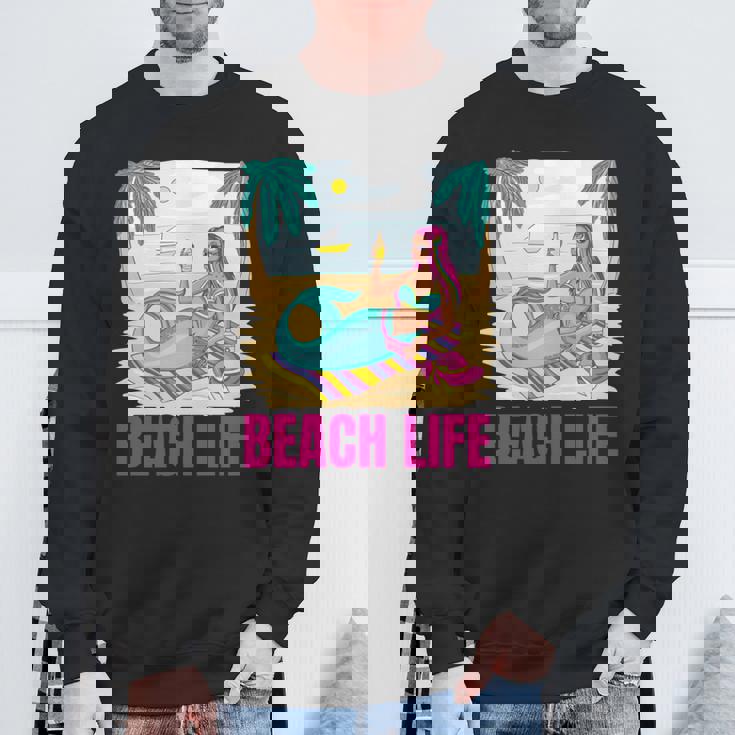 マーメイドビーチライフ 長袖tシャツ スウェットシャツ 高齢者への贈り物