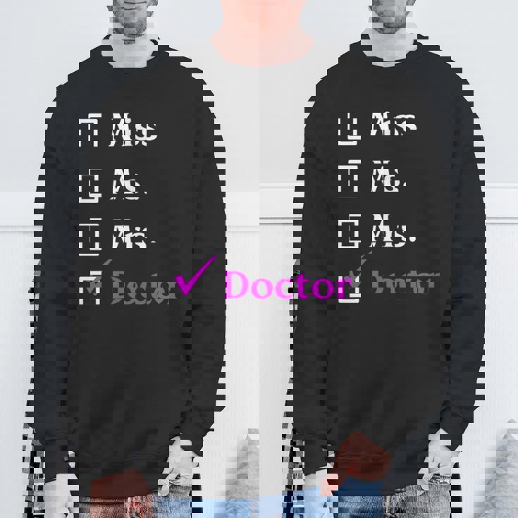 ミス・ミセス・ドクター スウェットシャツ 高齢者への贈り物