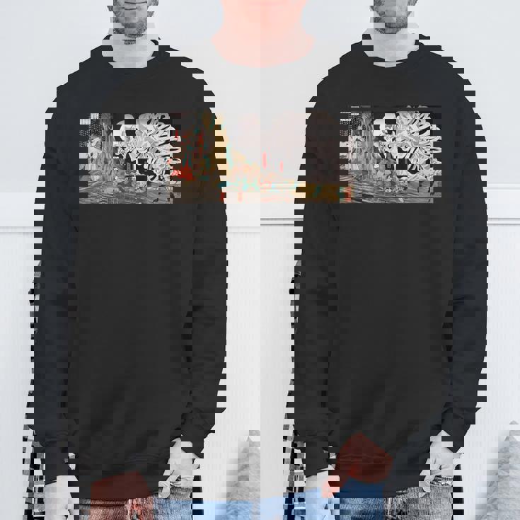 ミツクニ スケルトンスペクターに逆らう 歌川国芳作 スウェットシャツ 高齢者への贈り物