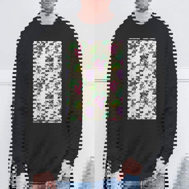 ミニマリストのブドウ柄アート。 スウェットシャツ 高齢者への贈り物